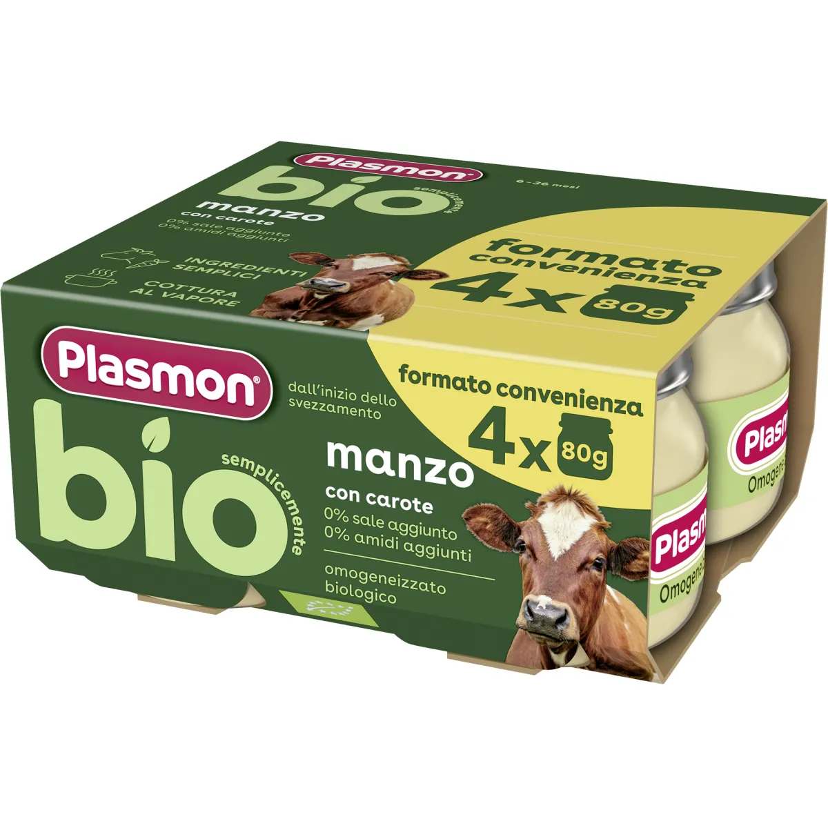 Plasmon Omogeneizzato bio – manzo 4x80g –