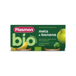 Plasmon Omogeneizzato di banana e mela bio – 2 x 80 gr –