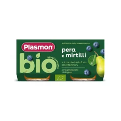 Plasmon Omogeneizzato di pera e mirtilli bio – 2 x 80 gr –