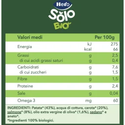 Hero Omogeneizzato patate carote salmone 190 gr – solo