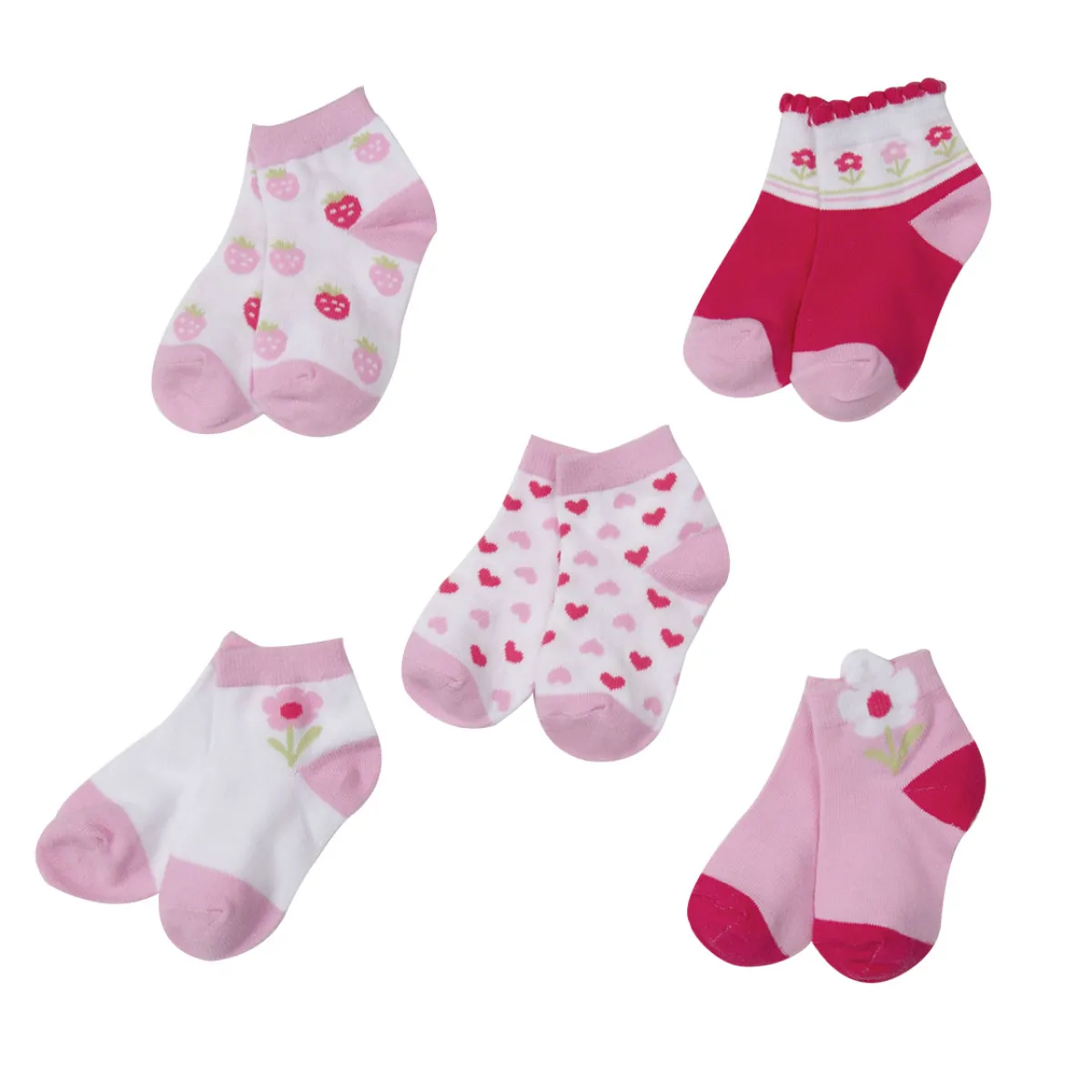 Mawi Pack 5 calze corte bimba fantasia