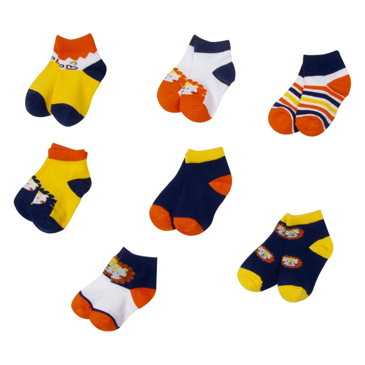 Mawi Pack 7 calze corte bimbo animali