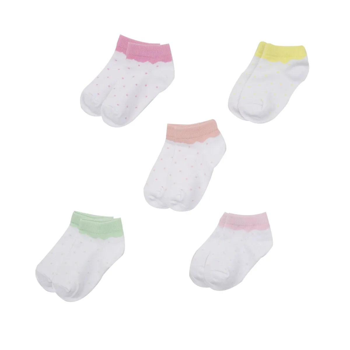 Mawi Pack 5 paia calzini bimba pois