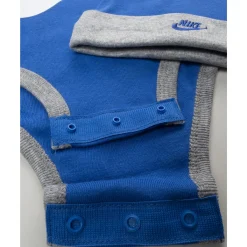 Nike Pack 3 pezzi neonato grigio/blu