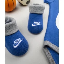 Nike Pack 3 pezzi neonato grigio/blu