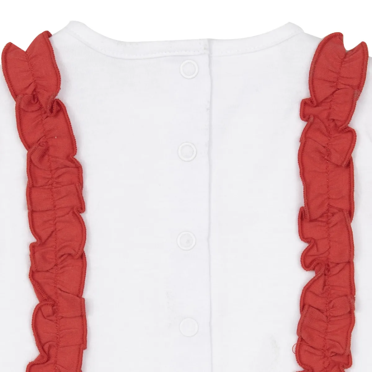 Mawi Pagliaccetto jersey bimba bianco/ con rouches