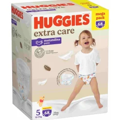 Huggies Pannolini extra care mutandina mega pack tg. 5 (12-17 kg) – 68 pannolini –