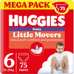 Huggies Pannolini little movers mutandina megapack tg.6 – 75 pezzi –