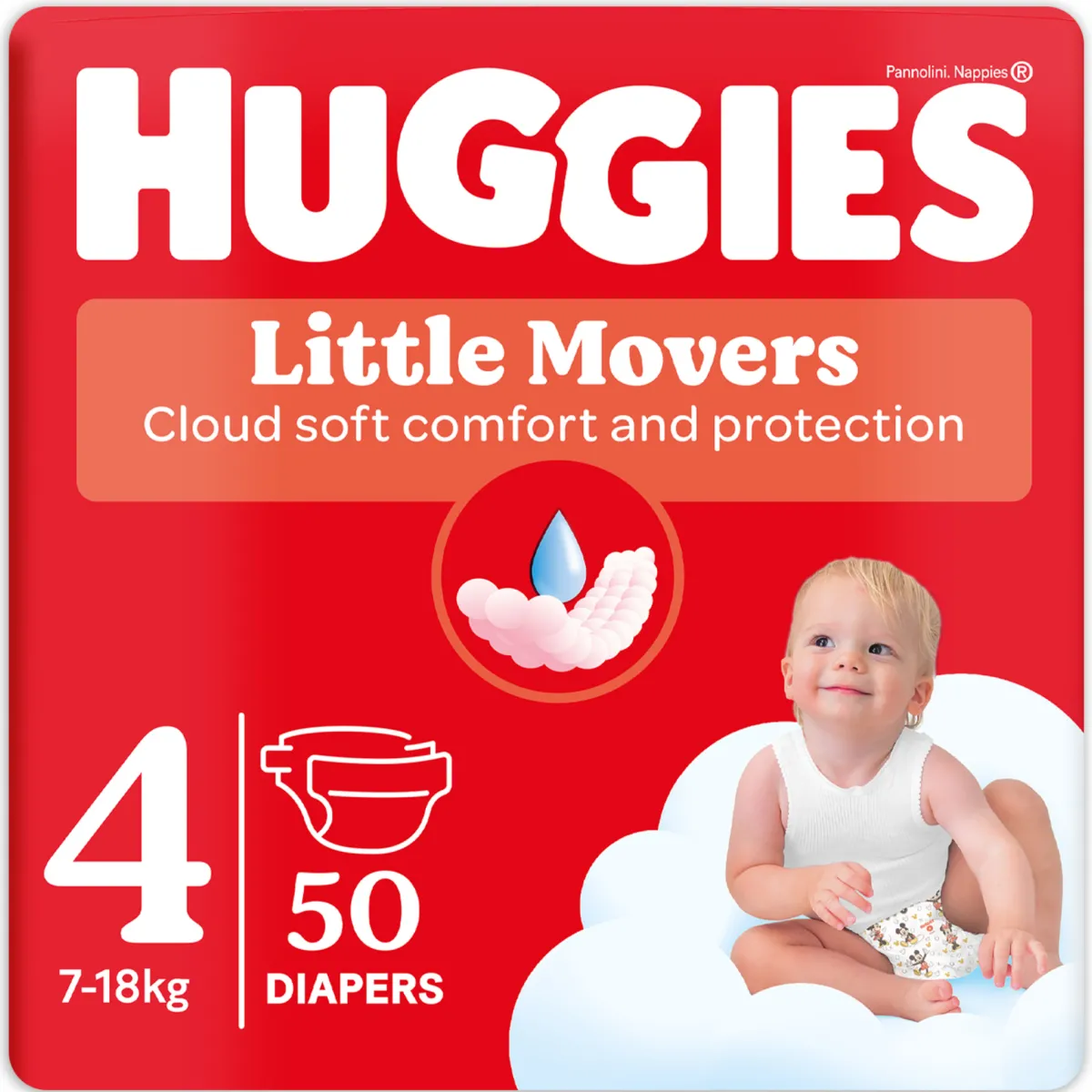 Huggies Pannolini little movers tg.4 – 50 pezzi –