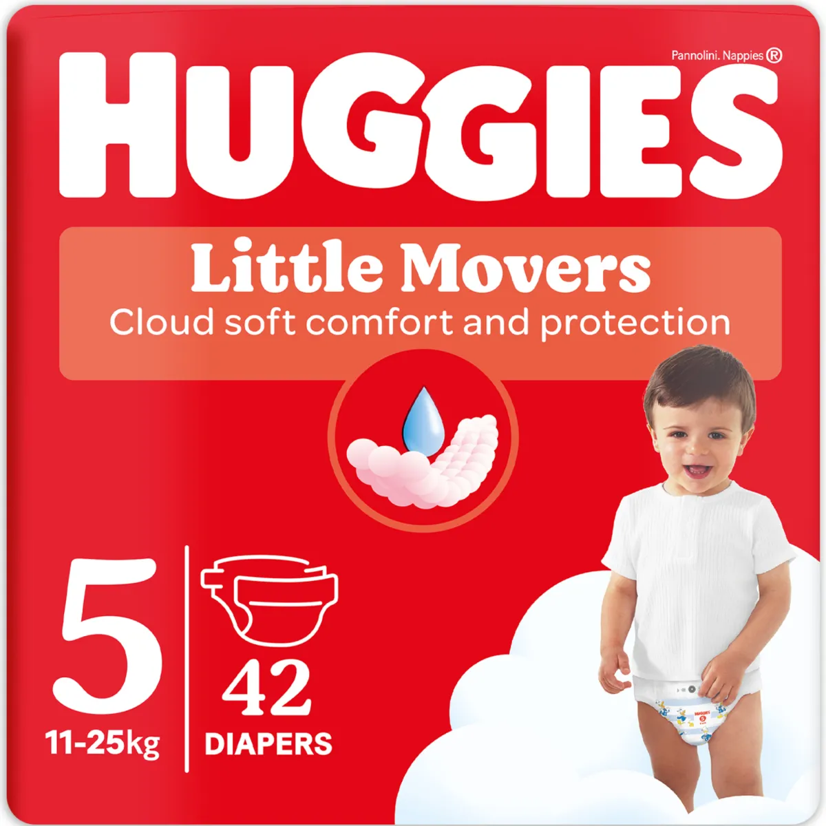 Huggies Pannolini little movers tg.5 – 42 pezzi –
