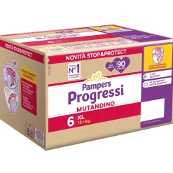 PAMPERS Pannolini progressi mutandino esapack taglia 6 xl x90 –