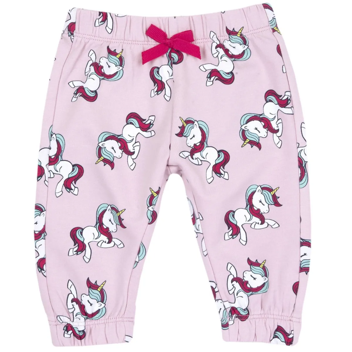 Chicco Pantalone felpa fantasia unicorni a fondo rosa –