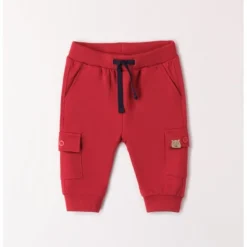 DODIPETTO Pantalone felpa rosso con tasconi –