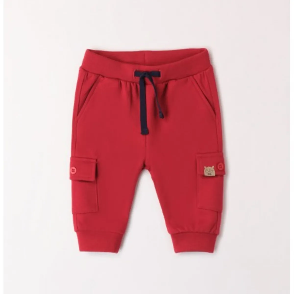 DODIPETTO Pantalone felpa rosso con tasconi –
