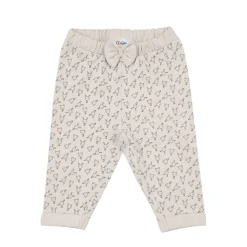 Mawi Pantalone felpato bimba beige stampato
