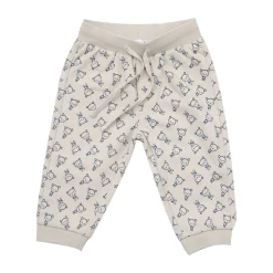 Mawi Pantalone felpato bimbo beige stampato