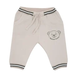 Mawi Pantalone felpato bimbo panna stampa “orsetto”