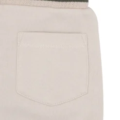 Mawi Pantalone felpato bimbo panna stampa “coccodrillo”