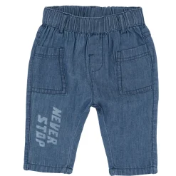 Chicco Pantaloni effetto denim, in cotone, ideali per la primavera e l’autunno