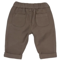 Chicco Pantaloni felpa marrone con bottoni –