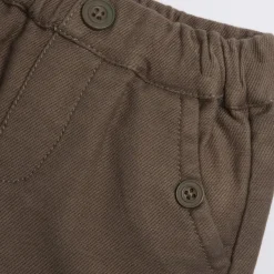 Chicco Pantaloni felpa marrone con bottoni –