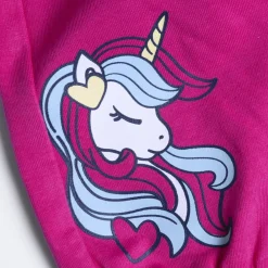 Chicco Pantaloni french terry fuxia unicorno –