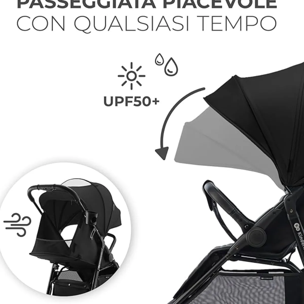 KinderKraft Passeggino leggero rine black –