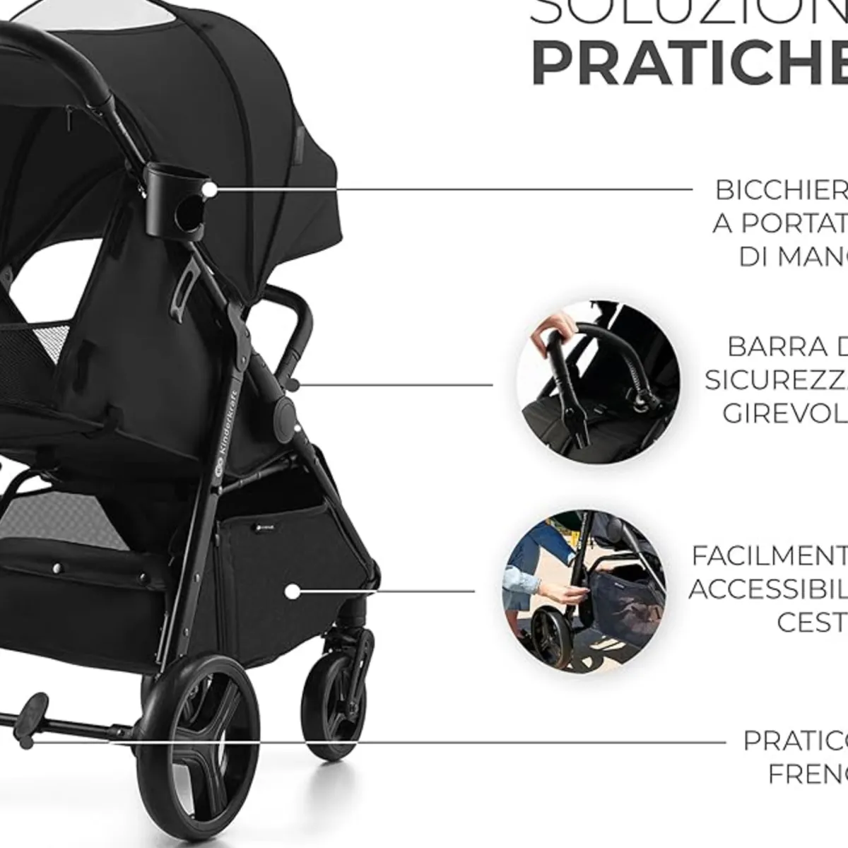 KinderKraft Passeggino leggero rine black –