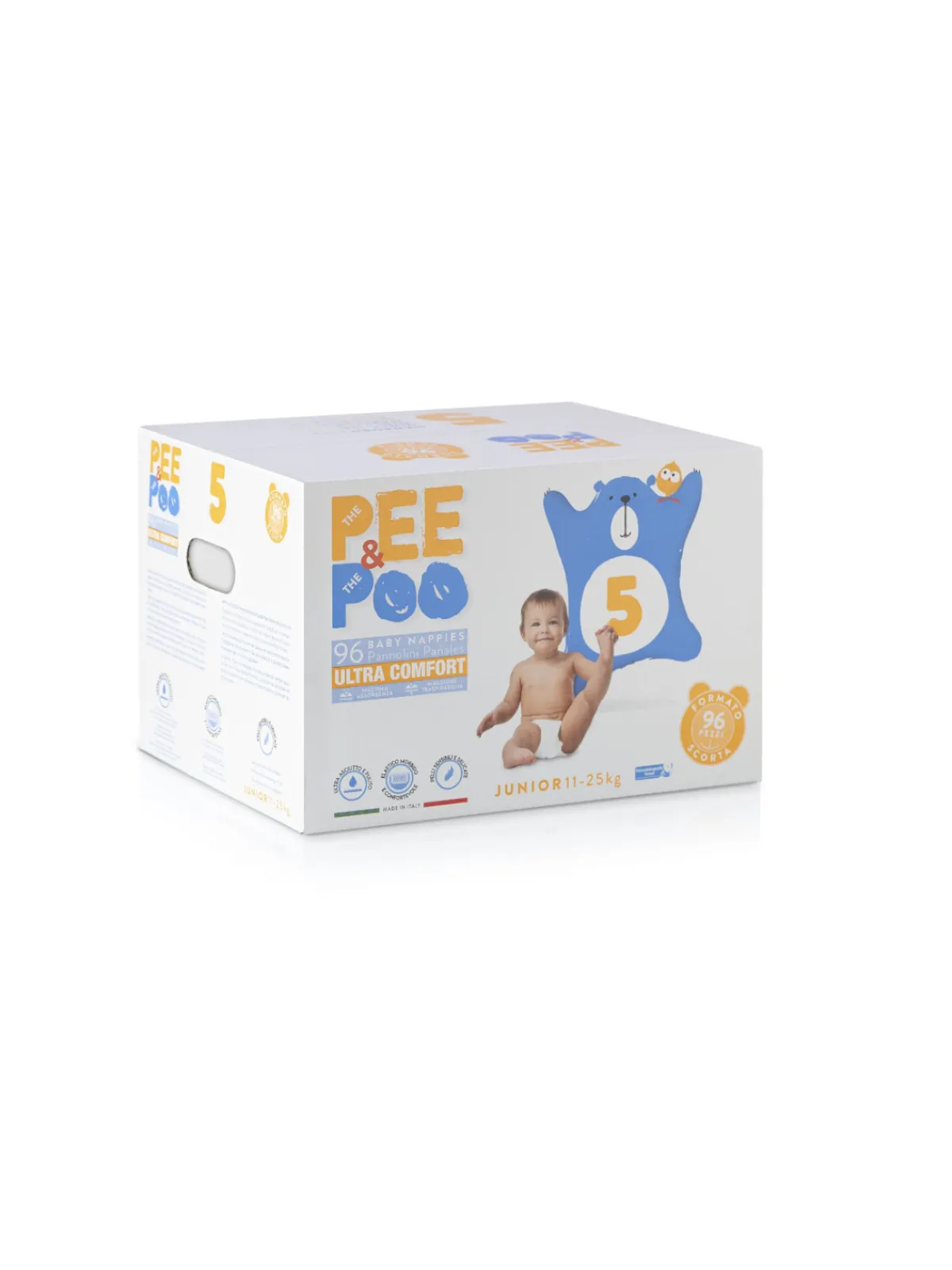 Pee&poo jumbo junior taglia 5 – 96 pz