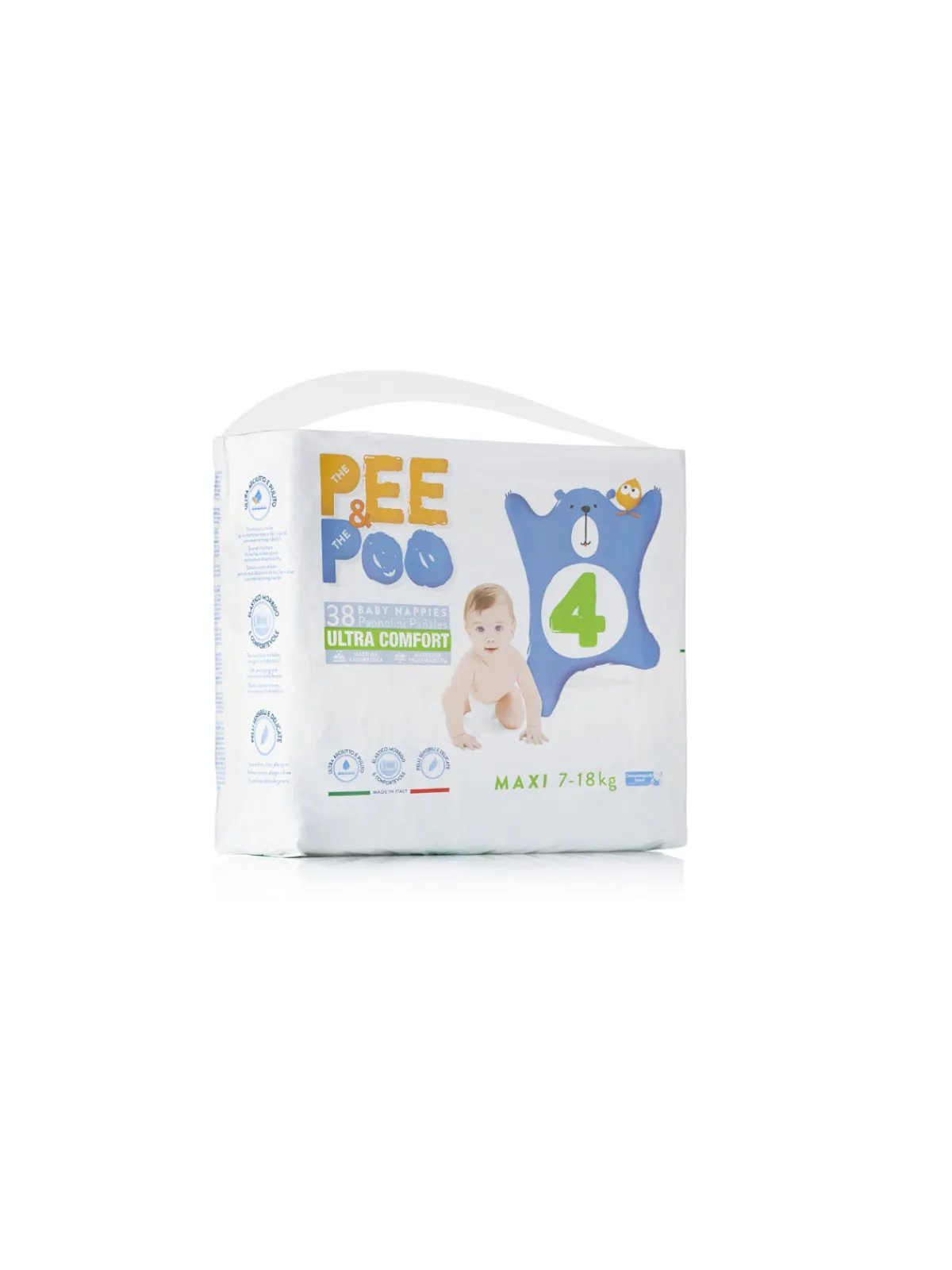 Pee&poo maxi taglia 4 – 38 pz