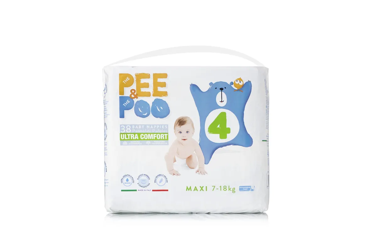 Pee&poo maxi taglia 4 – 38 pz