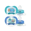 Avent Philips – 2 succhietti ultra air collection 6-18m maschio – papa