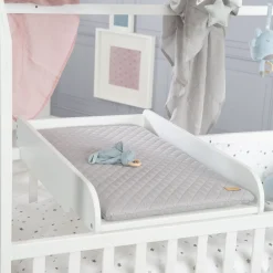 ROBA GMBH Piano cambio con cuscino bianco per lavatrice e letto – roba