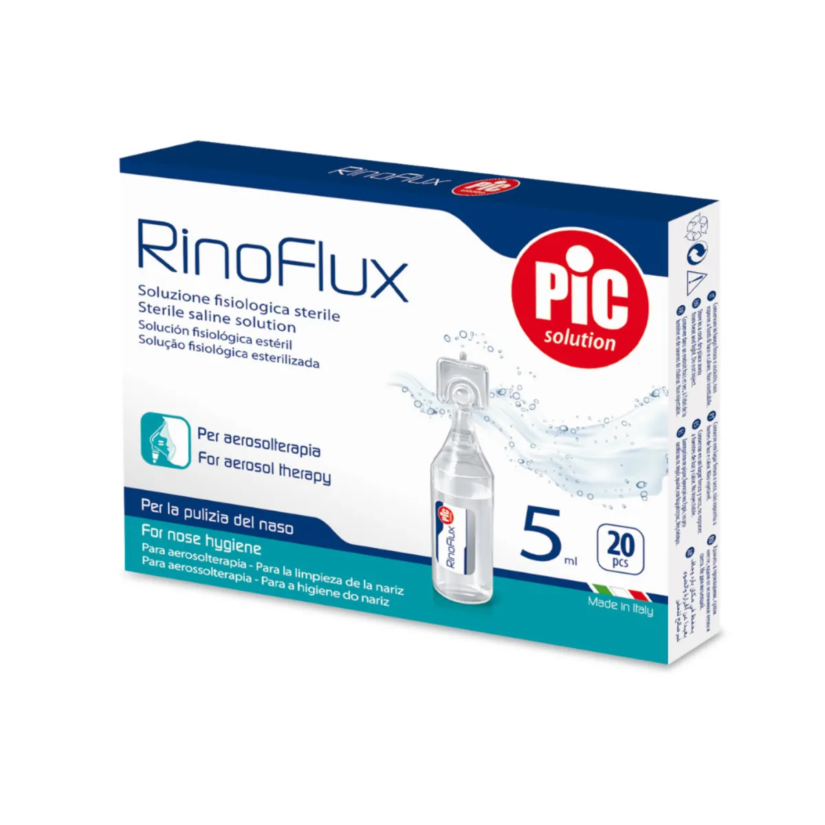 Bambino Pic soluzione fisiologica rinoflux 20 fiale da 5ml