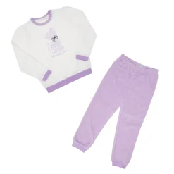 Mawi Pigiama due pezzi bimba bicolor lilla/bianco