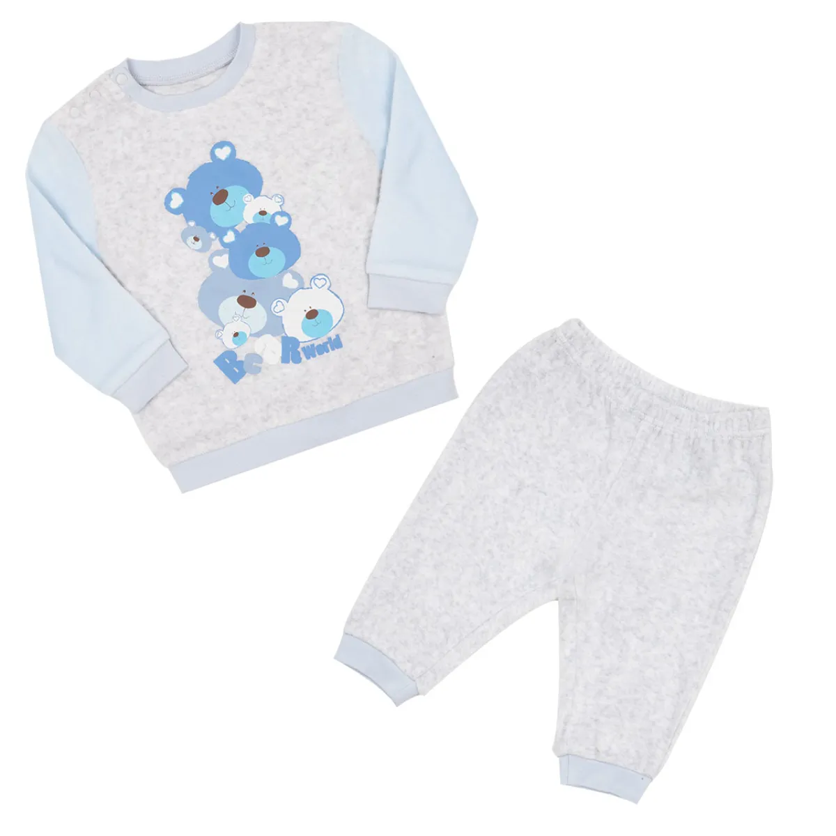 Mawi Pigiama due pezzi bimbo bicolor /azzurro