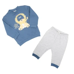 Mawi Pigiama due pezzi interlock bimbo blu/ stampato