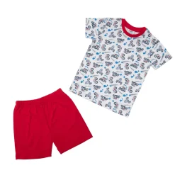 Mawi Pigiama estivo bimbo bianco/ con allover