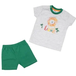 Mawi Pigiama estivo due pezzi bimbo grigio/