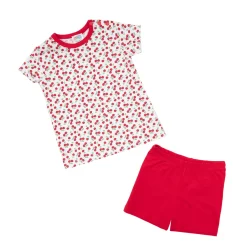 Mawi Pigiama estivo due pezzi bimba bianco/