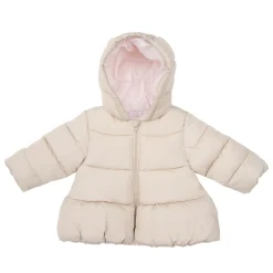 Mawi Piumino imbottito con cappuccio bimba beige