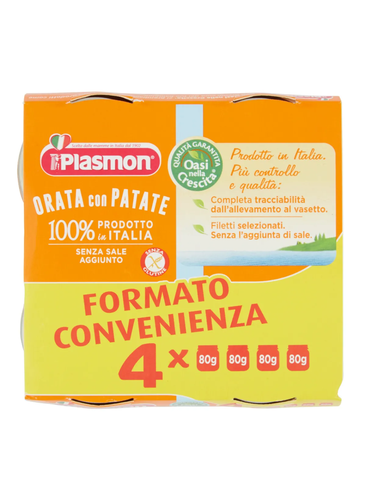 Plasmon – omogeneizzato orata – 4x80g