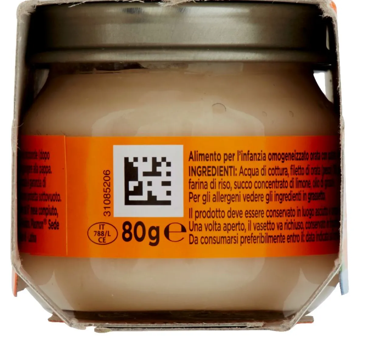 Plasmon – omogeneizzato orata – 4x80g