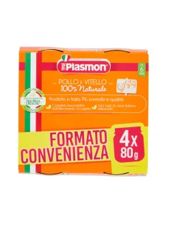 Plasmon – omogeneizzato pollo – vitello – 4x80g