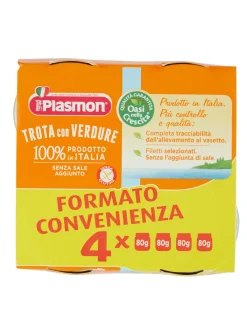 Plasmon – omogeneizzato trota – 4x80g
