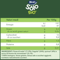 Hero Pouch frutta & quinoa con mela fragola e quinoa 100 gr – solo