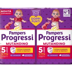 Catalogo Pampers Progressi mutandino junior taglia 5 pacco doppio 34 pezzi – pampers