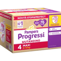 Catalogo Pampers Progressi mutandino taglia 4 maxi quadri pacco x76 – pampers