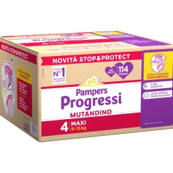 PAMPERS Progressi mutandino taglia 4 maxi esa pacco x114 –