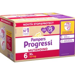 Catalogo Pampers Progressi mutandino taglia 6 xl pacco scorta x75 – pampers